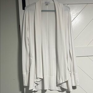 Athleta White Open Front Cardigan
